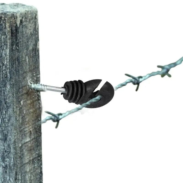 Planet Gates United States 50Pcs Electric Fence Offset Ring Insulator Wood Post Fencing Screw Timber Tape Wire Insulators Safe Garden Buildings Accessory