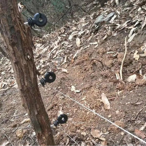 Planet Gates United States 50Pcs Electric Fence Offset Ring Insulator Wood Post Fencing Screw Timber Tape Wire Insulators Safe Garden Buildings Accessory