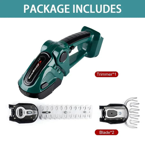 Planet Gates United States / Green-NO Battery NEWBENY 2 IN 1 Handheld Electric Hedge Trimmer Garden Tool 24V Cordless Rechargeable Household Shrub Weeding Pruning Lawn Mower
