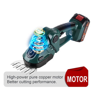 Planet Gates United States / Green-NO Battery NEWBENY 2 IN 1 Handheld Electric Hedge Trimmer Garden Tool 24V Cordless Rechargeable Household Shrub Weeding Pruning Lawn Mower