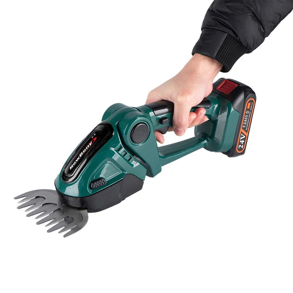 Planet Gates United States / Green-NO Battery NEWBENY 2 IN 1 Handheld Electric Hedge Trimmer Garden Tool 24V Cordless Rechargeable Household Shrub Weeding Pruning Lawn Mower