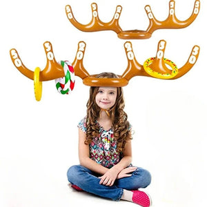 Planet Gates United States / Style A Set Christmas Game Inflatable Funny Reindeer Antler Hat Ring Toss Toys Christmas New Year Children Gift Inflated Party Games Toys