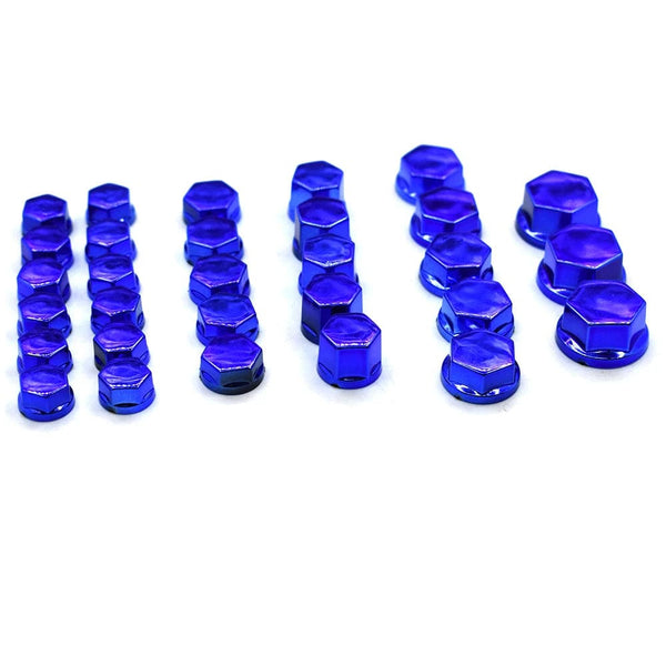 Planet Gates Universal 30PCS motorcycle modeling plating nut decorative screw cap For Yamaha FZ1 FAZER FZ6 FZ6R FZ8 XJ6 MT01 MT03 MT-07 MT-09