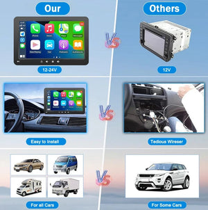 Planet Gates Universal 7 Inch Car Radio Multimedia Video Player Wireless Carplay Android Auto Touch Screen Bluetooth Car Intelligent Systems