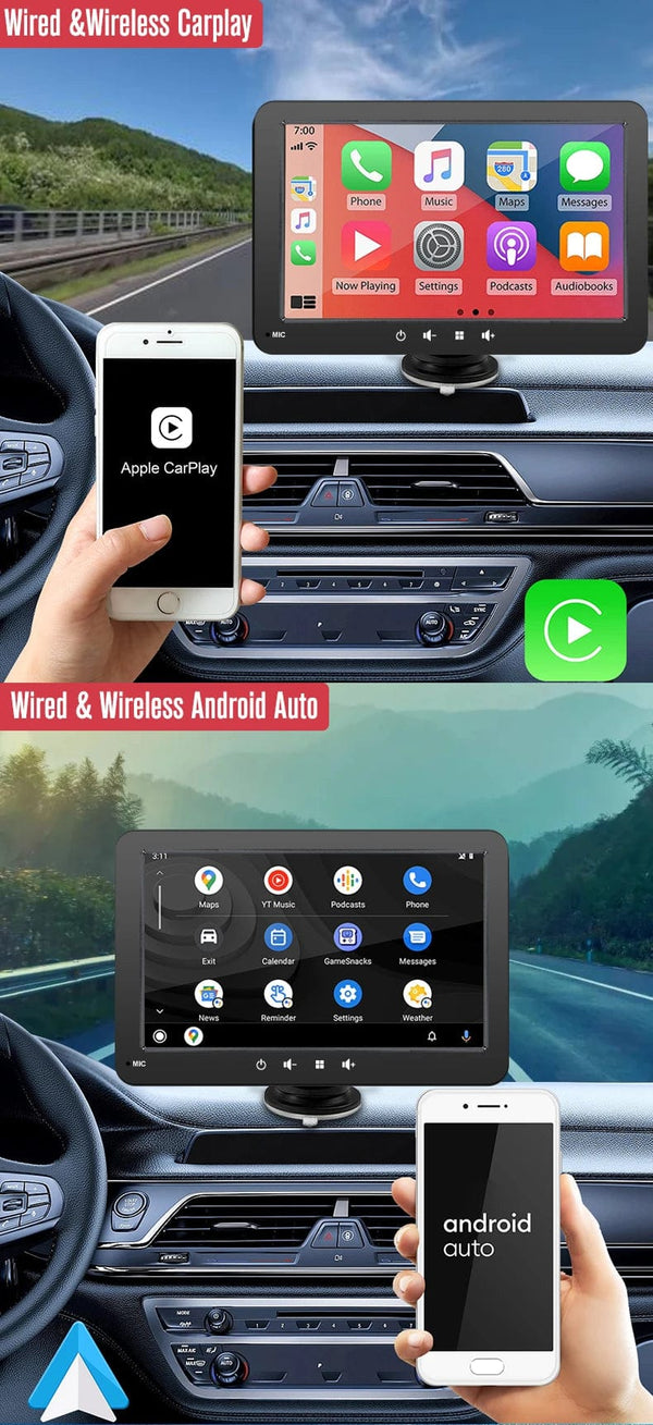 Planet Gates Universal 7 Inch Car Radio Multimedia Video Player Wireless Carplay Android Auto Touch Screen Bluetooth Car Intelligent Systems