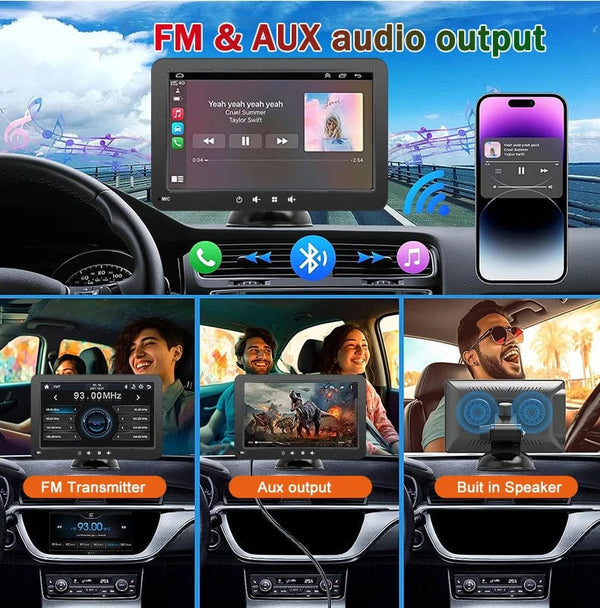 Planet Gates Universal 7 Inch Car Radio Multimedia Video Player Wireless Carplay Android Auto Touch Screen Bluetooth Car Intelligent Systems