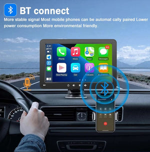 Planet Gates Universal 7 Inch Car Radio Multimedia Video Player Wireless Carplay Android Auto Touch Screen Bluetooth Car Intelligent Systems