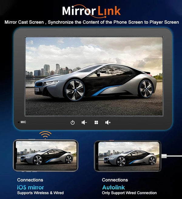 Planet Gates Universal 7 Inch Car Radio Multimedia Video Player Wireless Carplay Android Auto Touch Screen Bluetooth Car Intelligent Systems