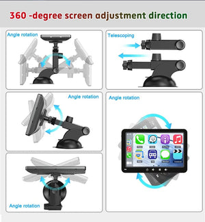 Planet Gates Universal 7 Inch Car Radio Multimedia Video Player Wireless Carplay Android Auto Touch Screen Bluetooth Car Intelligent Systems