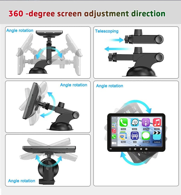 Planet Gates Universal 7 Inch Car Radio Multimedia Video Player Wireless Carplay Android Auto Touch Screen Bluetooth Car Intelligent Systems