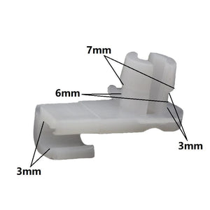 Planet Gates Universal Auto Door Lock Rod Clip Driver Side Handle Retainer fits 3mm 4mm Hole Plastic Rivet Fasteners Retainers Car Wire Clip