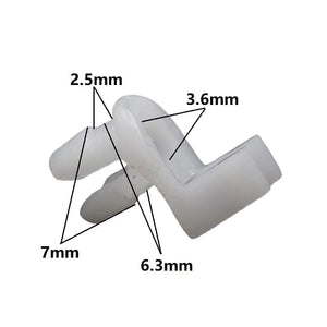 Planet Gates Universal Auto Door Lock Rod Clip Driver Side Handle Retainer fits 3mm 4mm Hole Plastic Rivet Fasteners Retainers Car Wire Clip