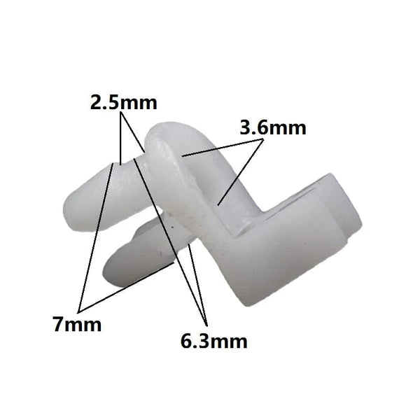 Planet Gates Universal Auto Door Lock Rod Clip Driver Side Handle Retainer fits 3mm 4mm Hole Plastic Rivet Fasteners Retainers Car Wire Clip