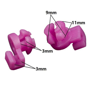 Planet Gates Universal Auto Door Lock Rod Clip Driver Side Handle Retainer fits 3mm 4mm Hole Plastic Rivet Fasteners Retainers Car Wire Clip