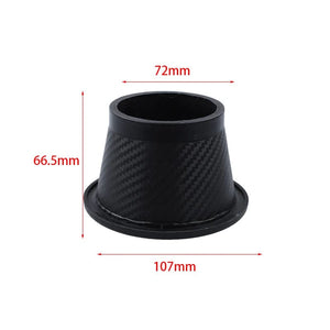 Planet Gates Universal Car Front Bumper admission air  Turbo Air Intake Pipe Kit ABS Turbine Inlet Kit Pipe Air Funnel Carbon Fiber Look