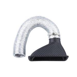 Planet Gates Universal Car Front Bumper admission air  Turbo Air Intake Pipe Kit ABS Turbine Inlet Kit Pipe Air Funnel Carbon Fiber Look