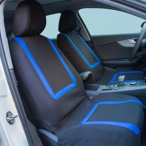Planet Gates Universal Fit Car Seat Covers For Front Driver And Passenger Seats, High-Quality Fabric, Protective Auto Chair Slipcovers With Accent Stripes, Easy To Install, Durable Vehicle Interior Enhancements