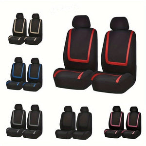 Planet Gates Universal Fit Car Seat Covers For Front Driver And Passenger Seats, High-Quality Fabric, Protective Auto Chair Slipcovers With Accent Stripes, Easy To Install, Durable Vehicle Interior Enhancements
