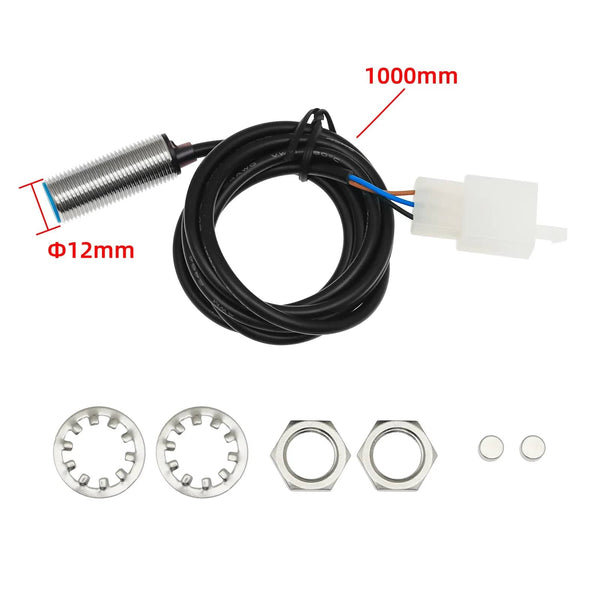 Planet Gates Universal Motorcycle Meter Speedometer LED Digital Dashboard 12000RPM Gauge Tachometer Panel Motor Odometer Display Y Bracket