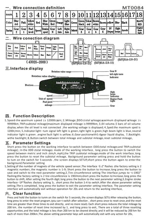 Planet Gates Universal Motorcycle Meter Speedometer LED Digital Dashboard 12000RPM Gauge Tachometer Panel Motor Odometer Display Y Bracket