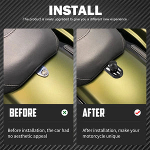 Planet Gates Universal Motorcycle Rear Fender Seat Bolt Screw Nut Tab Kit Mount Knob Cover For Harley Dyna Sportster XL Touring FLHR Softail