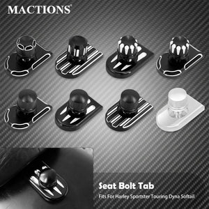 Planet Gates Universal Motorcycle Rear Fender Seat Bolt Screw Nut Tab Kit Mount Knob Cover For Harley Dyna Sportster XL Touring FLHR Softail