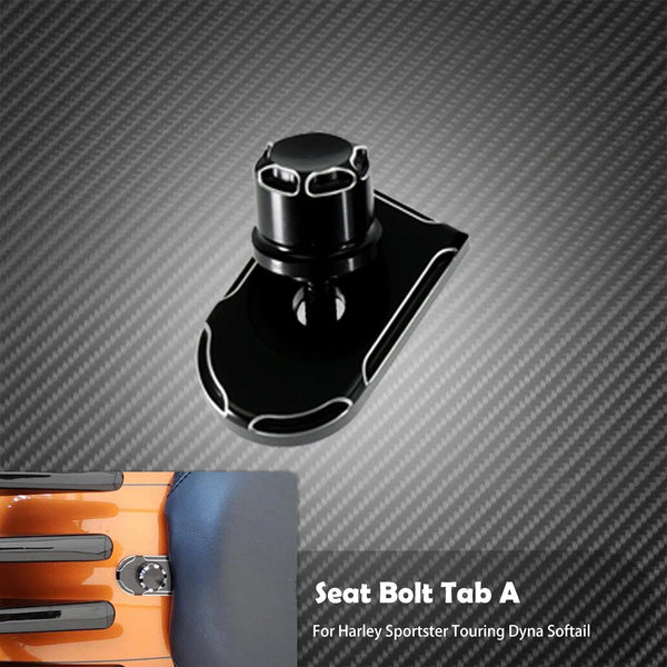 Planet Gates Universal Motorcycle Rear Fender Seat Bolt Screw Nut Tab Kit Mount Knob Cover For Harley Dyna Sportster XL Touring FLHR Softail