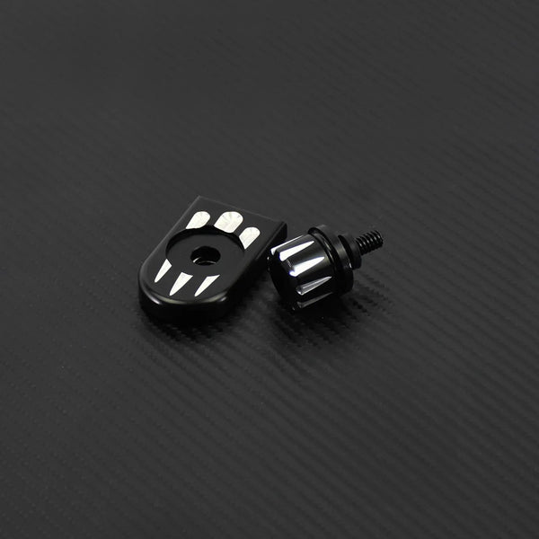 Planet Gates Universal Motorcycle Rear Fender Seat Bolt Screw Nut Tab Kit Mount Knob Cover For Harley Dyna Sportster XL Touring FLHR Softail