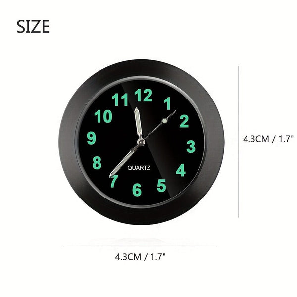 Planet Gates Universal Round Car Clock Stick On Electronic Watch Dashboard Decoration For Cars Car Accessary