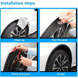 Planet Gates Universal Styling Car Wheel Eyebrow Lip Protection, Wheel Arch Anti-scratch Strip, Fender Piece Anti-collision Decorative Strip