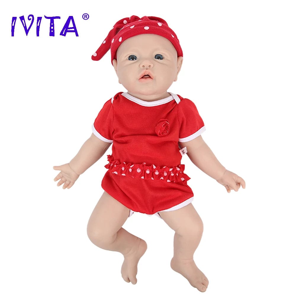 Planet Gates Unpainted Unfinished / CHINA / 43cm (16.92 inch) IVITA WG1526 16.92 inch 2.69kg Full Body Silicone Reborn Baby Doll  Realistic Girl Dolls Unpainted DIY Blank Baby Children Toys