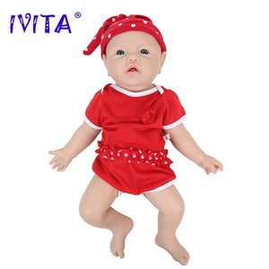 Planet Gates Unpainted Unfinished / CHINA / 43cm (16.92 inch) IVITA WG1526 16.92 inch 2.69kg Full Body Silicone Reborn Baby Doll  Realistic Girl Dolls Unpainted DIY Blank Baby Children Toys