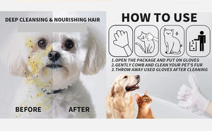 Planet Gates Unscented Extra Thick Pet Cleaning Wipes for Dogs & Cats,Dog Washing Bathing Deodorizing Grooming Gloves for Daily Care