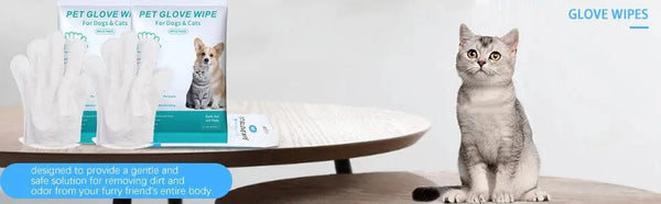 Planet Gates Unscented Extra Thick Pet Cleaning Wipes for Dogs & Cats,Dog Washing Bathing Deodorizing Grooming Gloves for Daily Care