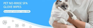 Planet Gates Unscented Extra Thick Pet Cleaning Wipes for Dogs & Cats,Dog Washing Bathing Deodorizing Grooming Gloves for Daily Care