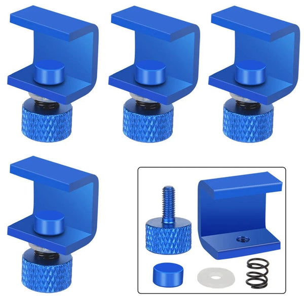 Planet Gates Upgrade Blue 4pcs 3DSWAY 3D Printer Parts Platform Clamp Glass Aluminum Plate Ultimaker UM Hotbed Fixing Clip Build Heated Bed Retainer 4pcs 8pcs