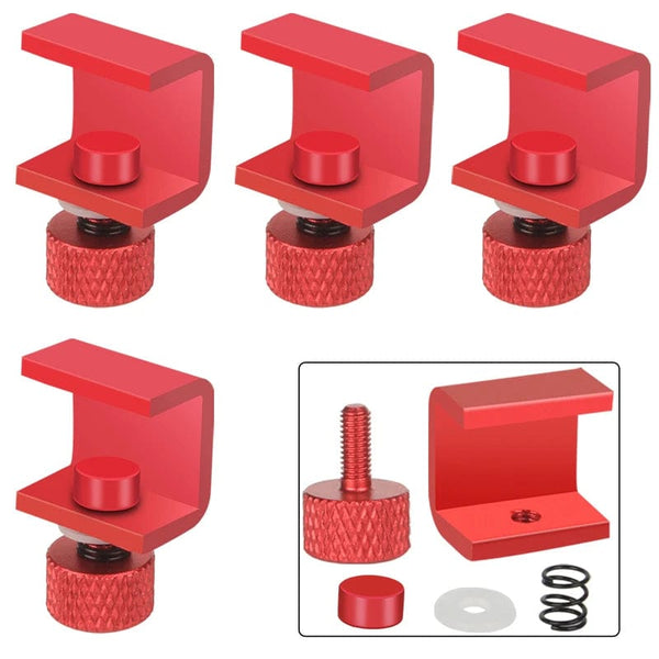 Planet Gates Upgrade Red 4pcs 3DSWAY 3D Printer Parts Platform Clamp Glass Aluminum Plate Ultimaker UM Hotbed Fixing Clip Build Heated Bed Retainer 4pcs 8pcs