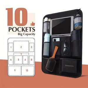 Planet Gates Upgrade Your Car With This Premium Car Seat Back Storage Bag - Anti-Kick Pad Included!