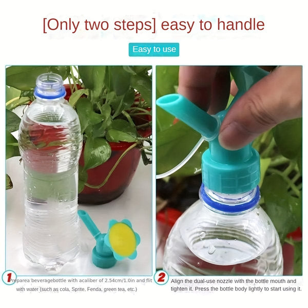 Planet Gates Upgrade Your Watering Routine with This Reusable, Dual-Purpose Nozzle Head - Perfect for Cola Bottles, Beverage Bottles & Flower Sprinklers!