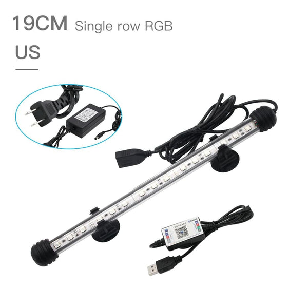 Planet Gates US PLUG 19CM / Russian Federation RGB Aquarium Light Marine Bluetooth Controller Fish Tank Led Lighting Fixture For Aquarium Led Light Submersible Fish Tank Light