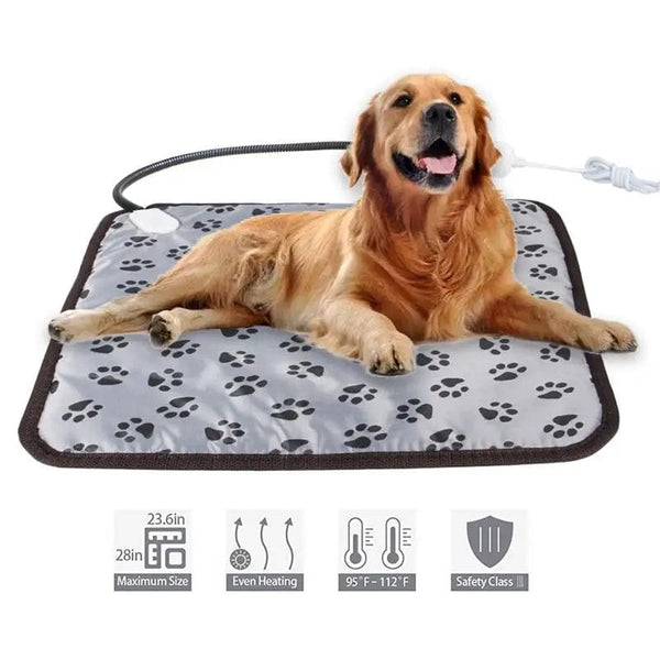 Planet Gates US plug 45x45cm / United States 3-speed Adjustable Heating Pad For Dog Cat Power-off Protection Pet Electric Heated Warm Mat Bed Waterproof Bite-resistant Wire
