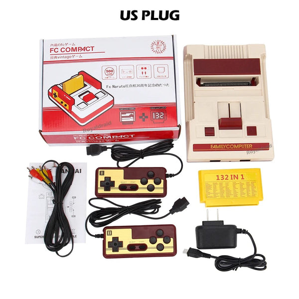 Planet Gates US PLUG 8 Bit Video Game Console Built in 500 Classic Games Family Computer TV Game Console Support Game Cartridge For FC Retro Gaming