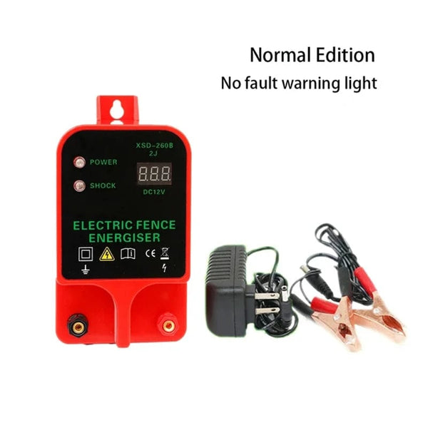 Planet Gates US plug with alarm 10km Farm Electric Poultry Equipments Portable Power Solar Panel Electric Fence Energizer Metal Garden Fence Fence Accessories