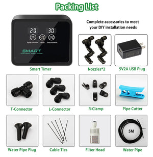 Planet Gates US Reptile Humidifiers Smart Misting System with Timer and 360°Adjustable Misting Nozzles Spray Kit for Rainforest Plants Amphibian