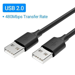 Planet Gates USB 3.0 Black / 1.5m USB 3.0 to USB 3.0 Extension Cable USB A Male to Male USB3.0 2.0 Extender Cord Fast Data Transmission For Hard Drive Radiator
