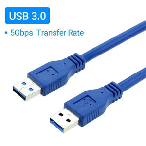 Planet Gates USB 3.0 Black / 1.5m USB 3.0 to USB 3.0 Extension Cable USB A Male to Male USB3.0 2.0 Extender Cord Fast Data Transmission For Hard Drive Radiator
