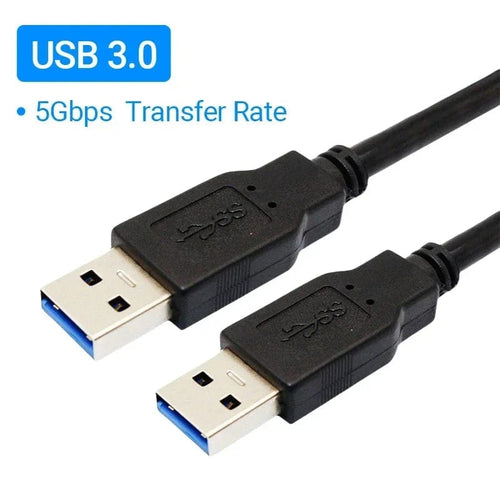 Planet Gates USB 3.0 Black / 1.5m USB 3.0 to USB 3.0 Extension Cable USB A Male to Male USB3.0 2.0 Extender Cord Fast Data Transmission For Hard Drive Radiator