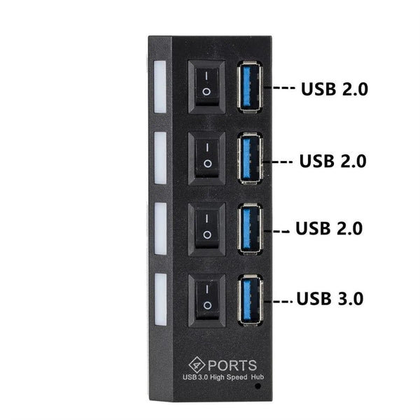 Planet Gates USB 3.0 Hub USB HUB Splitter Multi USB 3.0 Hub Multiple 4/7 Port Hub Splitter With Power Adapter Computer Accessories Hub For PC