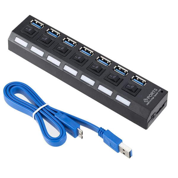 Planet Gates USB 3.0 Hub USB HUB Splitter Multi USB 3.0 Hub Multiple 4/7 Port Hub Splitter With Power Adapter Computer Accessories Hub For PC
