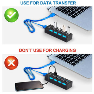 Planet Gates USB 3.0 Hub USB HUB Splitter Multi USB 3.0 Hub Multiple 4/7 Port Hub Splitter With Power Adapter Computer Accessories Hub For PC